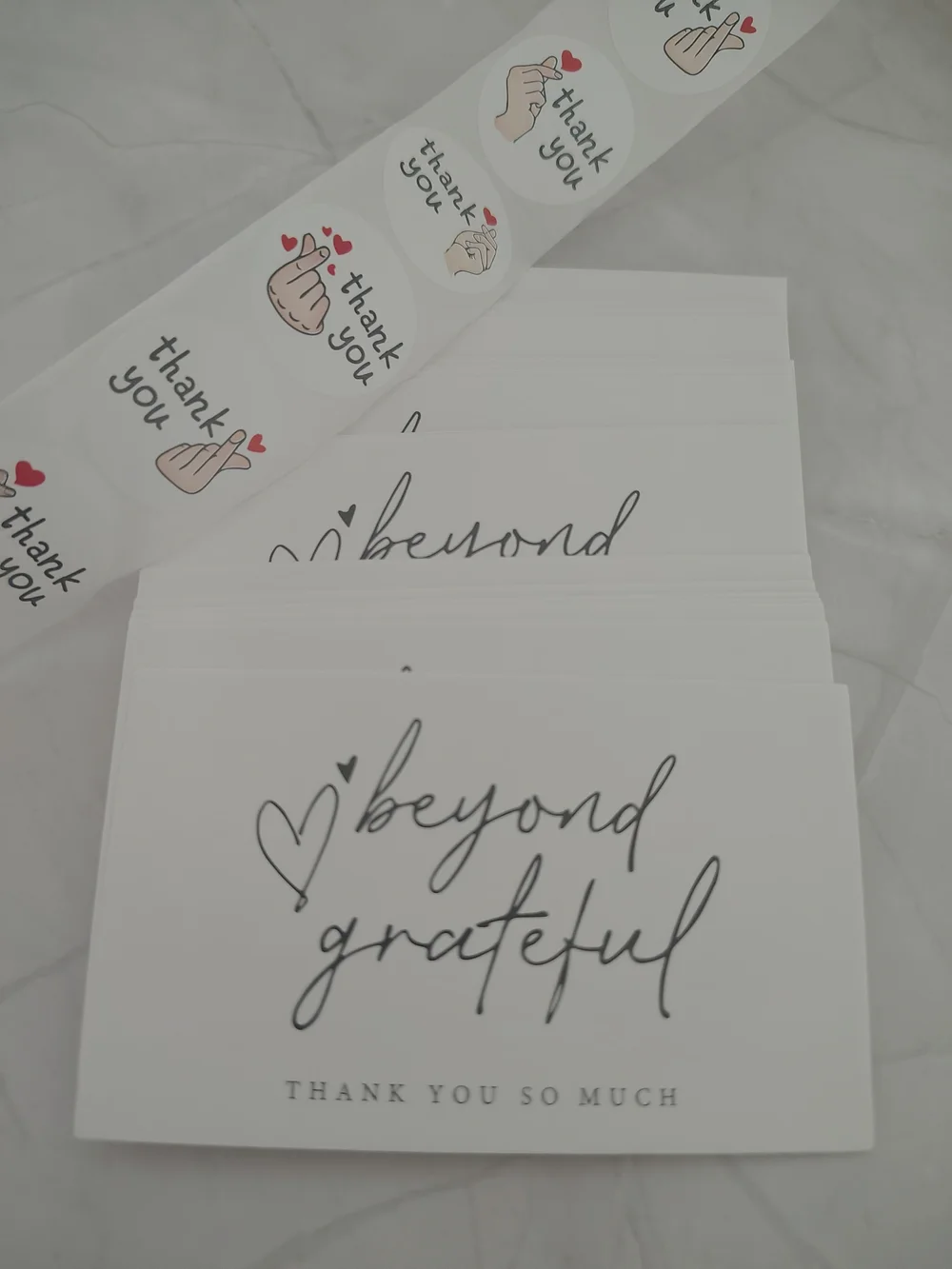 30- Small Business Beyond Grateful Thank You Cards and Stickers